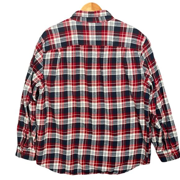 CARHARTT Flannel Shirt‎ XL Blue Red White Relaxed Fit Soft Work Shirt Outdoors - Picture 3 of 5